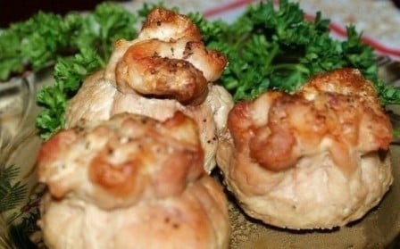 Мешочки с сыром и грибами (рецепт с фото)